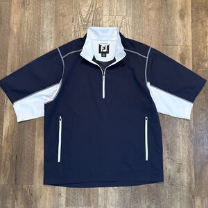 FootJoy DryJoys Tour Collection Jacket Mens M Black Quarter Zip Golf Pullover